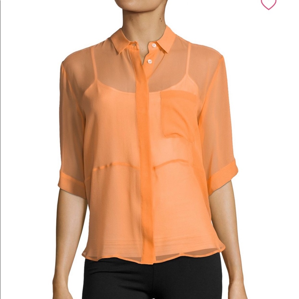 MSGM silk sheer shirt